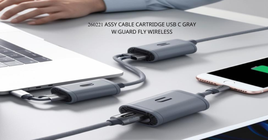 260221 Assy Cable Cartridge USB C Gray w/Guard Fly Wireless: Overview